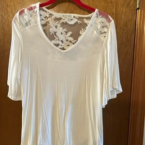 Cream lace design top